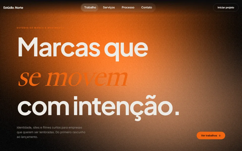Prévia do template Estúdio