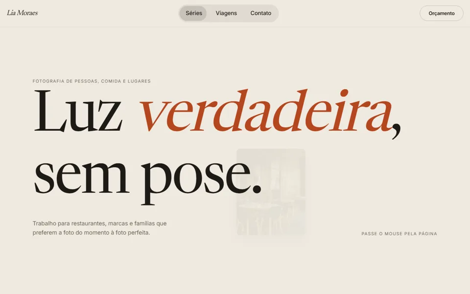 Prévia do template Portfólio
